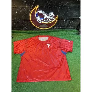Vintage Philadelphia Phillies MLB‎ STARTER Diamond Collection Windbreaker XXL